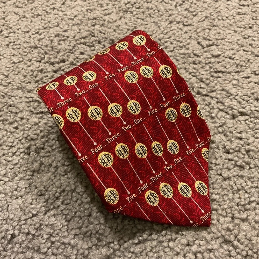 Polo Ralph Lauren Vintage Red Silk New Year's Eve Ball Dress Neck Tie Suit Y2K